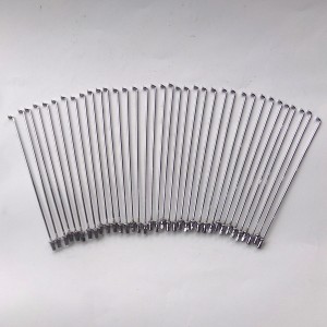 Szprychy i nyple, komplet 36 szt, M3, 190 mm, tylne, chrom, Jawa 50 typ 550