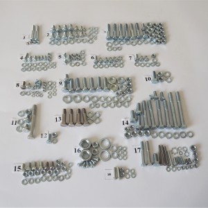 Komplet śrub, bez silnikowych, ocynk, Jawa 350/354