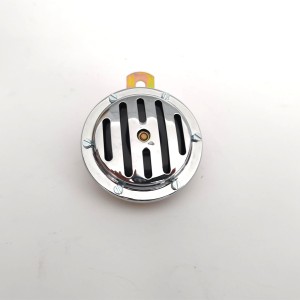 Klakson 6V czarny, 100 mm, chrom,  Jawa 634-640