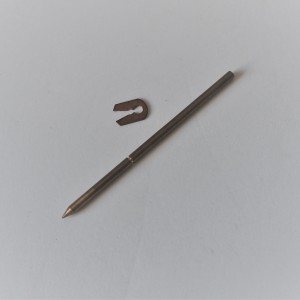 Needle for carburettor float JIKOV 2916, 64 mm + safety-clip of carburettor, Jawa 550, 555