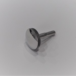 Śruba ramki lampy przedniej, aluminium/polerowane, Jawa Perak, OHC