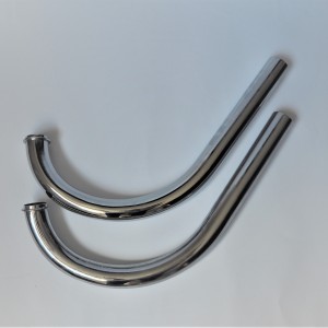 Kolanka wydechu, krótkie, chrom, DUELLS, Jawa 350