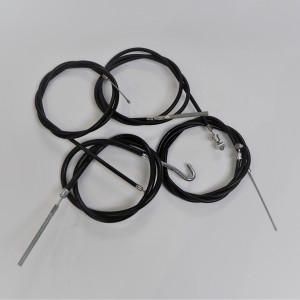 Komplet 4 linek, wersja bez rolgazu, bez śrub regulacyjnych, czarne, Jawa, CZ SPORT