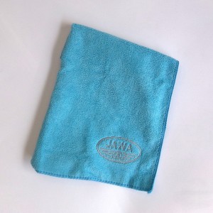 Ściereczka z mikrofibry, 30 X 30 cm, niebieska, logo Jawa