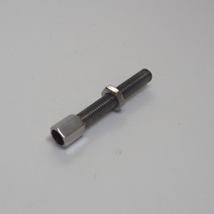 Śruba regulacji nastawu linki z nakrętką, nierdzewna/polerowana, M6 x 40 mm, Jawa, CZ