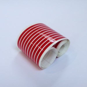 Naklejki, czerwone paski, 3 mm x 150 cm, Jawa, CZ