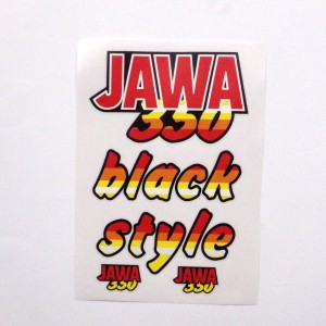 Naklejki Jawa 350 Black Style, czerwone