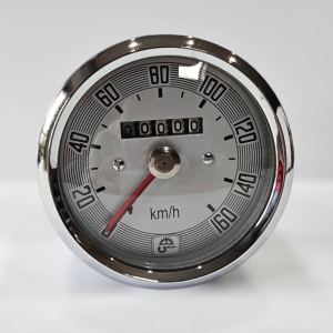Licznik okrągły, 160 km/h, SHL M17 GAZELA, JUNAK M07 M10, szary