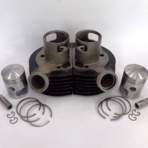 Cylindry, z zestawem tłoków 58,25 mm/16, oryginał, po renowacji, Jawa 350 Kyvacka, Panelka