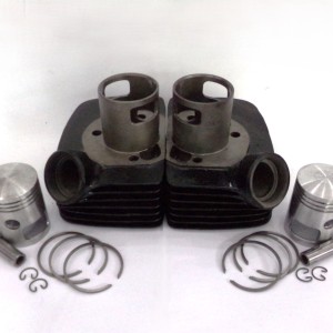 Cylindry, z zestawem tłoków 58,50 mm/16, oryginał, po renowacji, Jawa 634, CZ 472