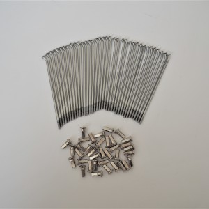 Szprychy i nyple, komplet 36 szt, 16 cali, top chrom, Jawa M4x119