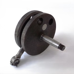 Wał korbowy, łozysko, sworzeń 16 mm, oryginał, po renowacji, Jawa, CZ 175