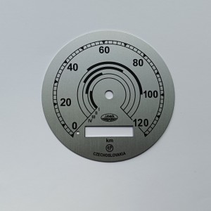 Cyferblat licznika 0-120km/h, Jawa 250 typ 11 Perak