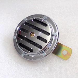 Klakson 12V czarny, 100 mm, chrom,  Jawa 634-640