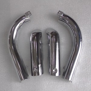 Auspuffkrümmer Abdeckungen, Chrom, Jawa 300 CL, 42 Bobber