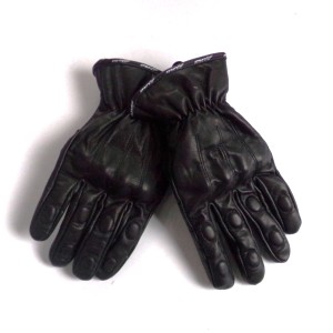 Rękawice motocyklowe, skórzane, czarne, rozmiar L