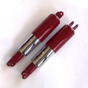 Tylne amortyzatory, czerwone, 2 szt, oryginalne, po renowacji, Jawa, CZ 1956--