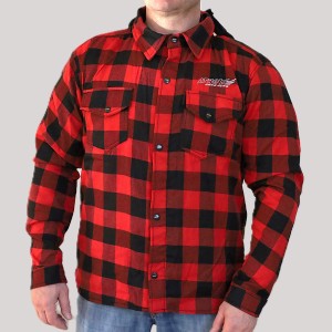 Kurtka flanelowa, czerwona, rozmiar 2XL